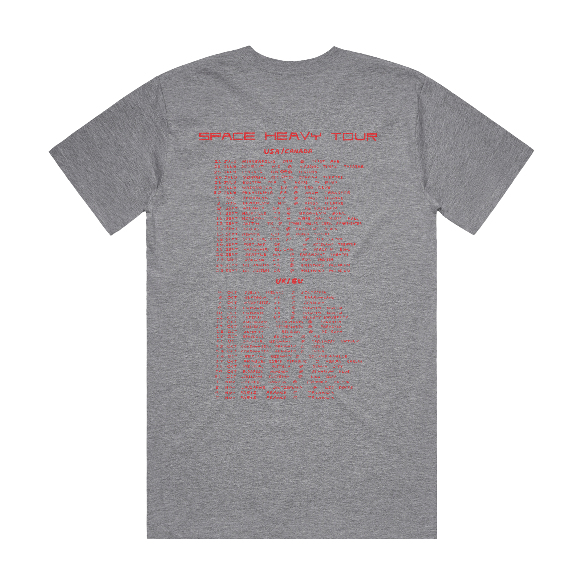 king krule grey tunnel tee back